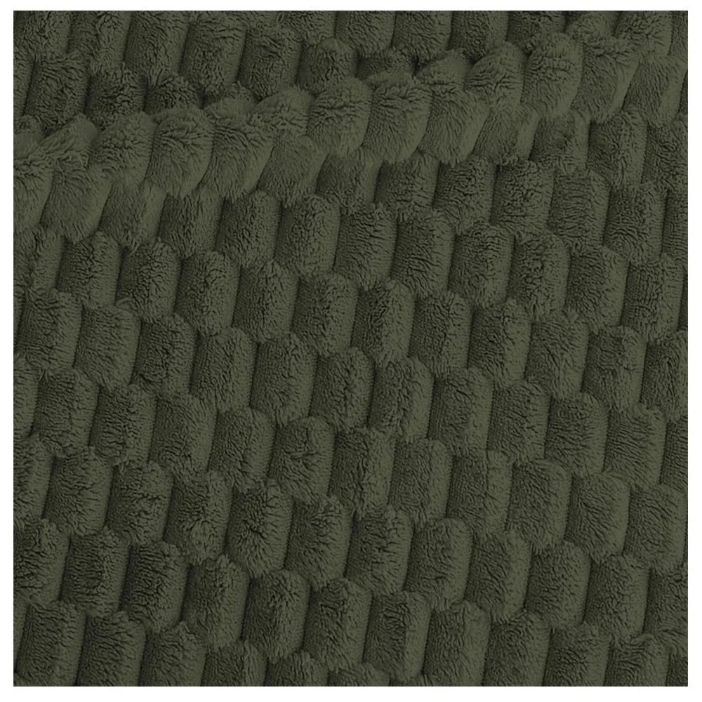 Korbliss Green Twin 50 x 70 Fleece Throw Blanket  3d Jacquard Soft Cozy New